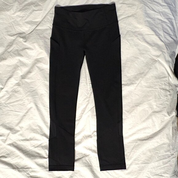 Lululemon Pace Rival Crop 22" Mid-Rise Black Luxtreme Running Leggings Size 2 - Picture 2 of 11